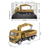 โมเดลรถเครนดั๊มพ์ Huina 1016 1:80 Alloy Construction Truck ของสะสมจำลอง