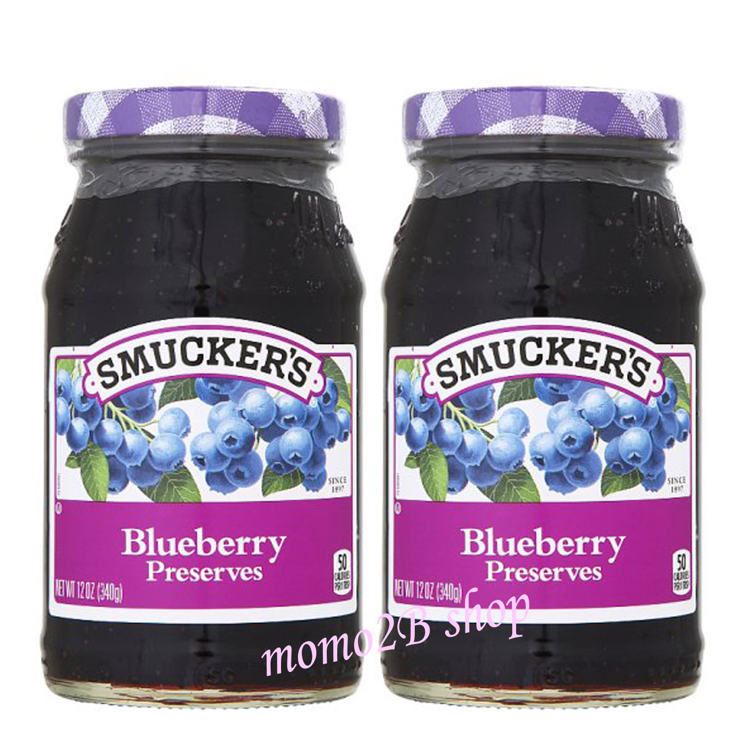 Smucker’s Jam สมักเกอร์ แยมผลไม้ รสบลูเบอร์รี ขนาด 340 กรัม (2 กระปุก)