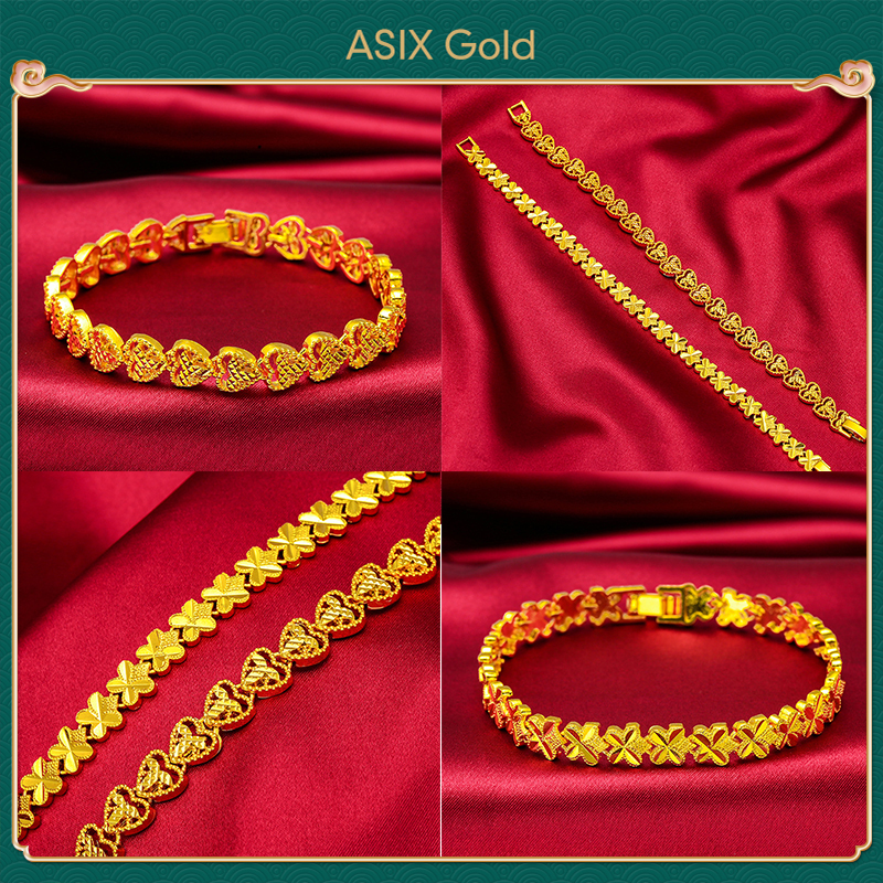ASIX GOLD สร้อยข้อมือทองแท้ สร้อยข้อมือทอง ทอง 24k สร้อยข้อมือผู้หญิง สร้อยข้อมือหัวใจ สร้อยข้อมือผีเสื้อ สี่สไตล์ตัวเลือก การประกันคุณภาพ ราคา 119 บาท*ส่งฟรี