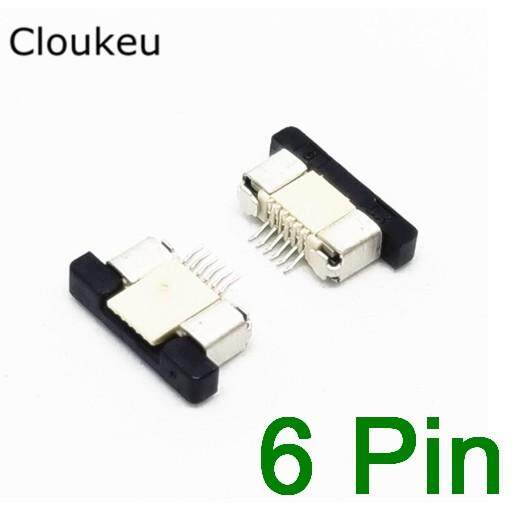 ช่องสายแพร Pitch 1.0mm Socket FFC Flexible Flat Cable 4P 6P 8P 10P 12P 14P 16P 18P 20P 24P 26P 30P