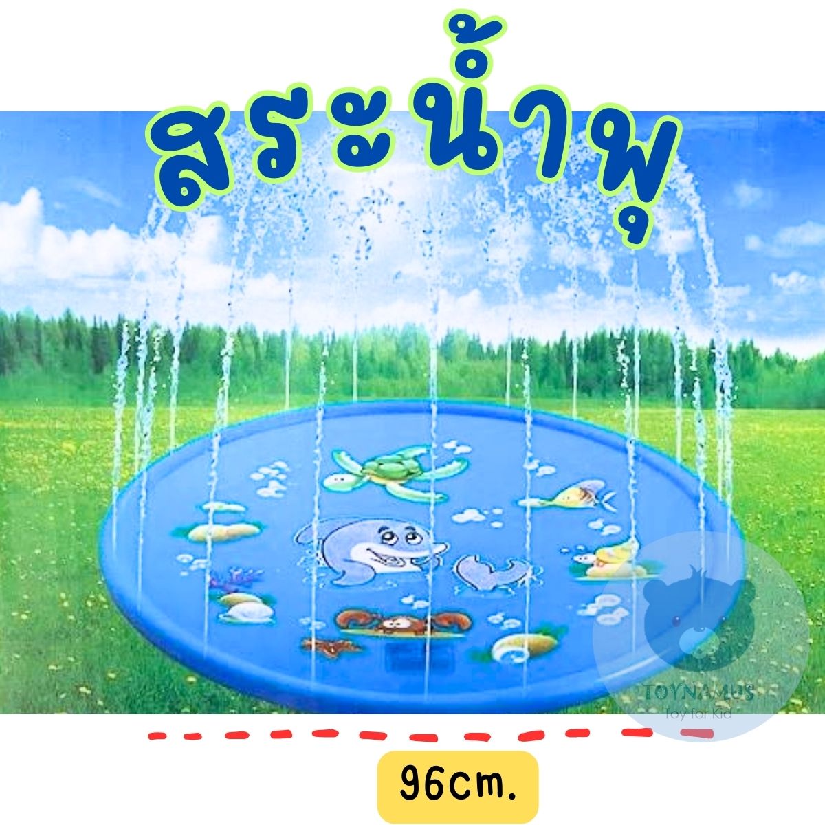 ถาดน้ำพุ สระน้ำพุ สระน้ำพุเด็ก ไม่ต้องเป่าลม ต่อจุกถาดน้ำพุเข้ากับสายยางน้ำได้เลย ราคา 490 บาท*ส่งฟรี