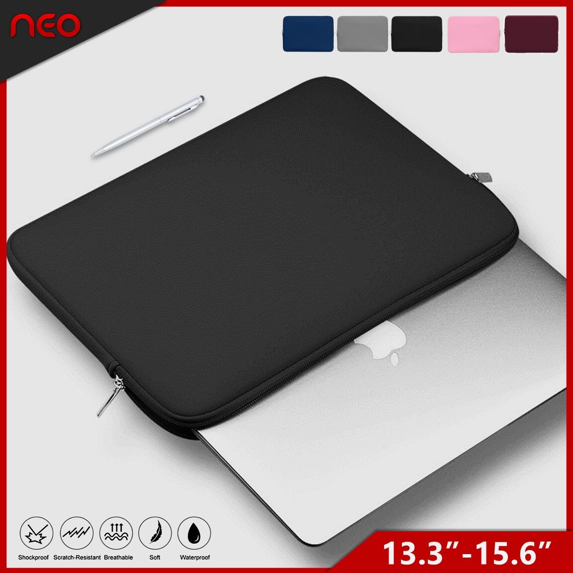 【พร้อมส่ง】กระเป๋าโน๊ตบุ๊ค เคสโน๊ตบุ๊ค กระเป๋าแล็ปท็อป soft case 10, 11,1 2, 13.3, 14, 15, 15.6 นิ้ว เคสSurface เคสMacbook Air Pro ซองโน๊ตบุ๊ค Laptop Bag Macbook Sleeve Case