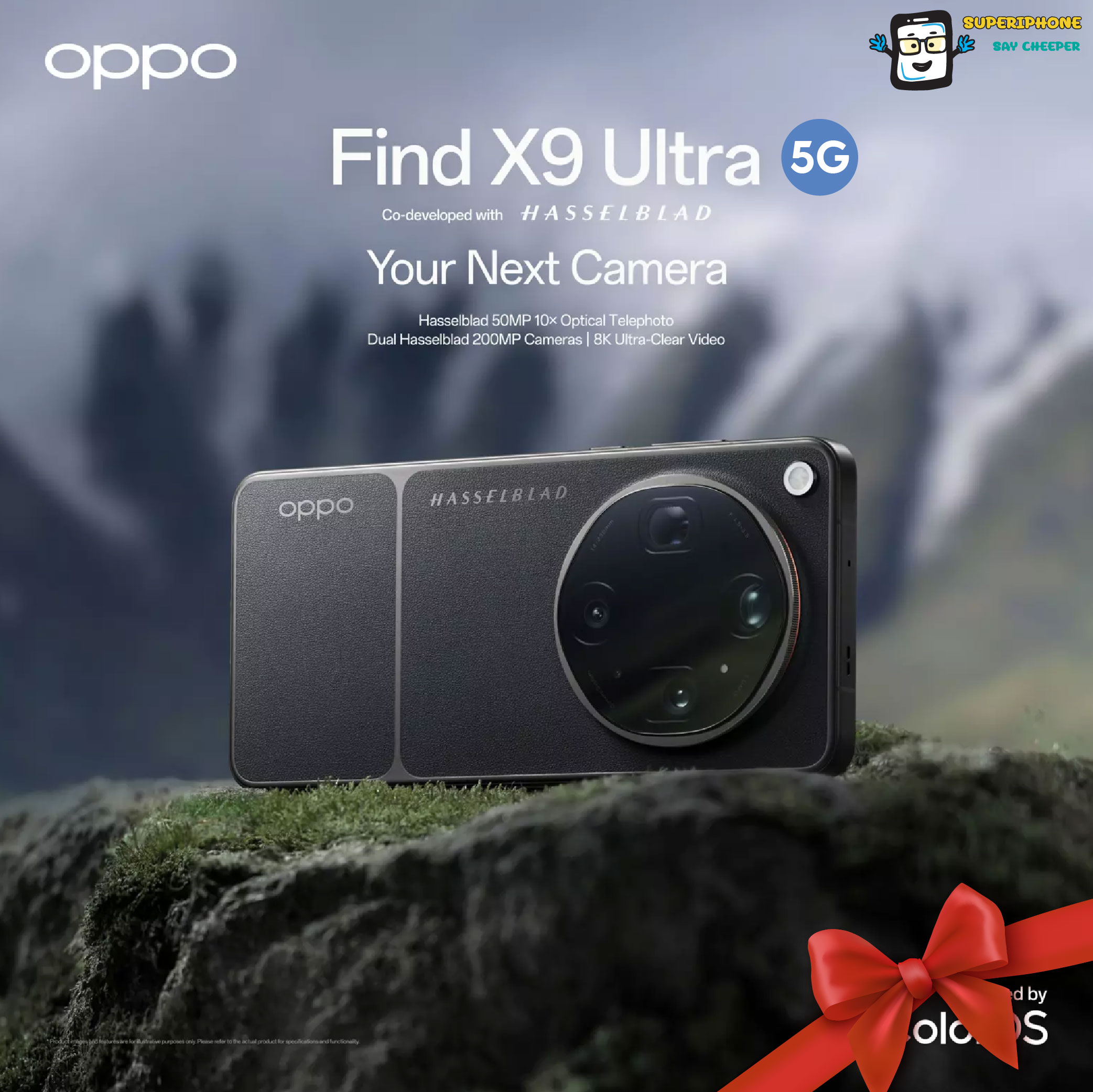 Oppo Find X9 Ultra 5g Model (12+512Gb) 6.82-Inch Screen, 7,050 Mah Battery, 200Mp Main Camera (by Lazada Supertphone) ราคา 46,670 บาท*ส่งฟรี