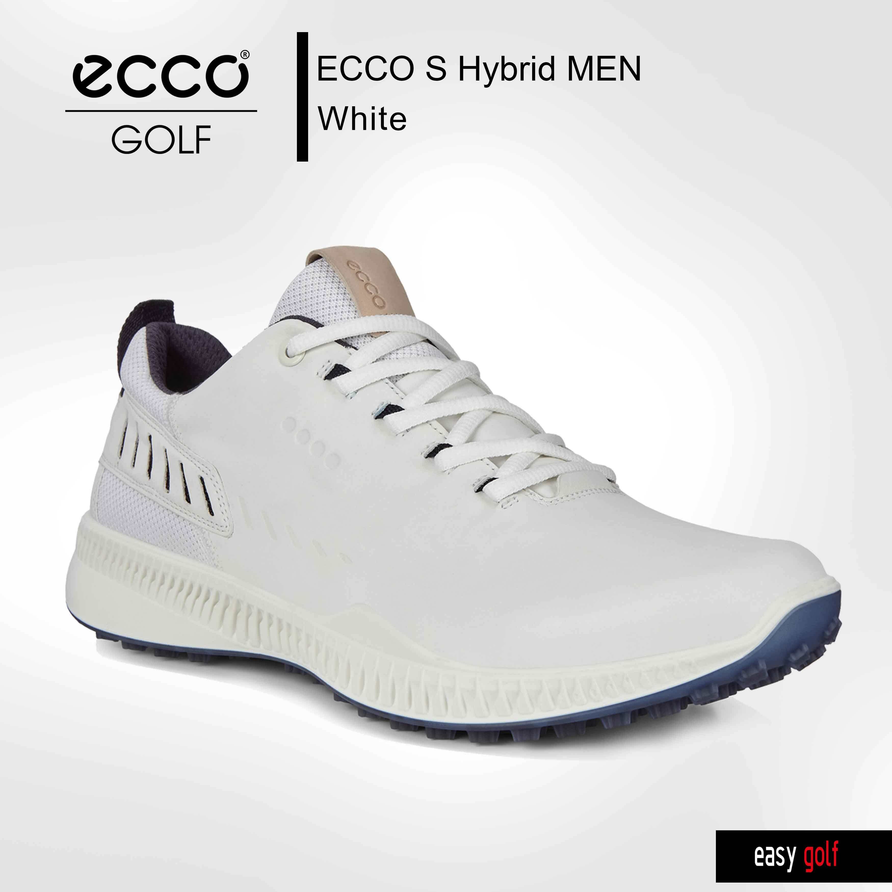 ECCO GOLF รองเท้ากอล์ฟผู้ชาย รองเท้ากีฬาชาย Golf Shoes รุ่น ECCO S HYBRID MEN สีขาว (White)