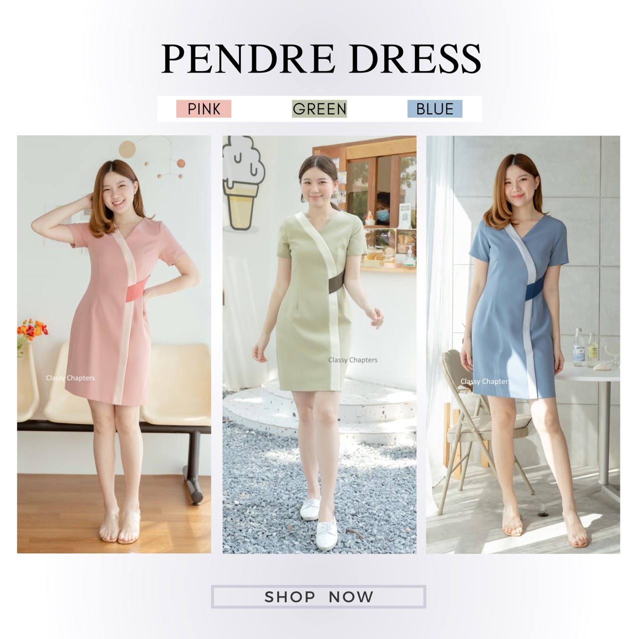 Classy Chapters - Pendre dress ราคา 1,390 บาท*ส่งฟรี