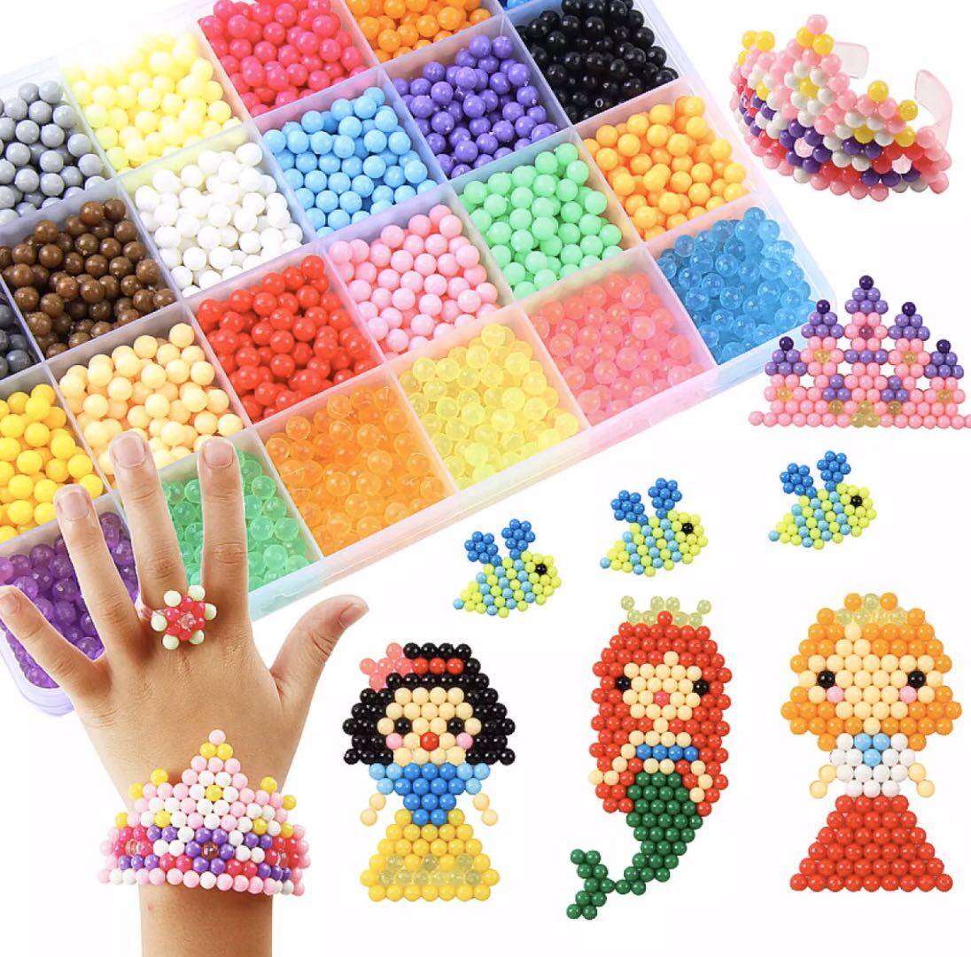 เม็ดบีดส์เสริมทักษะ ของเล่นเด็กเม็ดๆ ของเล่นเด็ก เม็ดตัวต่อเลโก้และตัวต่อเสริมทักษะ มีแม่พิมพ์ให้หลายแบบ ของเล่นเม็ดสี 15 สี