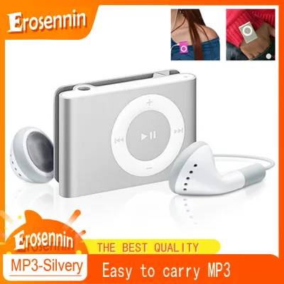 MP3+ Mini Clip MP3 Player Music Speaker เครื่องเล่น MP3 ขนาดพกพา - (สีดำ/เงิน)1ชิ้น (2)