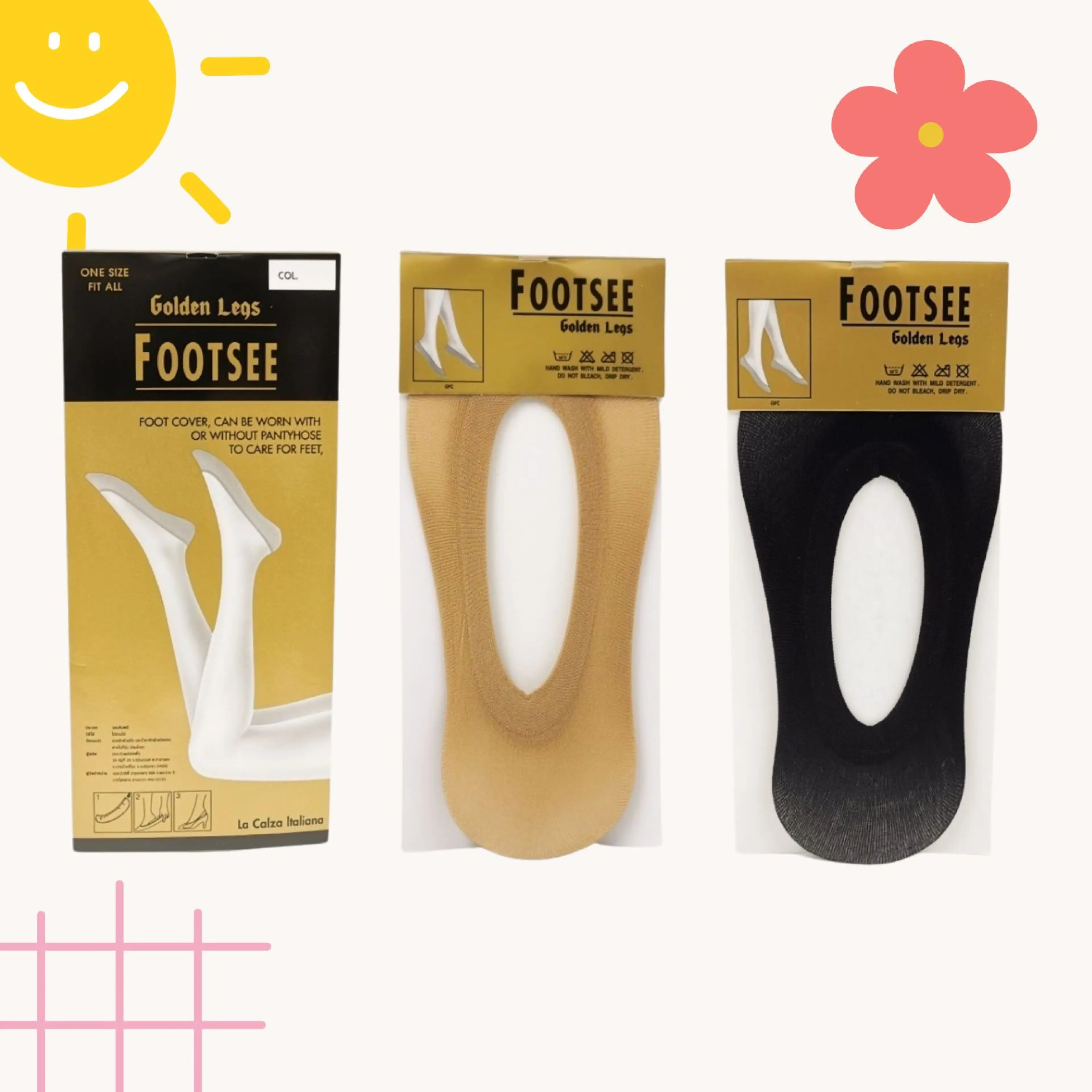 Golden Legs Anfana Socks, Heel Cushion Socks Socks to Prevent Shoes from Biting, Prevent Cracked Feet, Help Keep Feet from Getting Stuffy, Reduce Foot Odor, Flesh-Colored, Black Nsg-Gfc + Nsr-Anftc