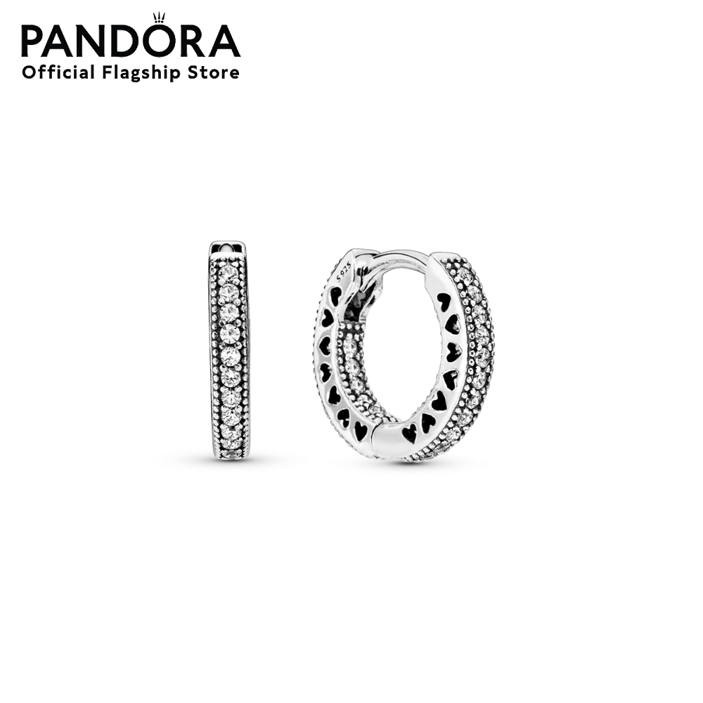 Pandora Hoop silver earrings with clear cubic zirconia เครื่องประดับ ต่างหู ต่างหูเงิน ต่างหูสีเงิน เงิน ต่างหูเพชร เพชร ต่างหูแพนดอร่า แพนดอร่า ราคา 2,520 บาท*ส่งฟรี