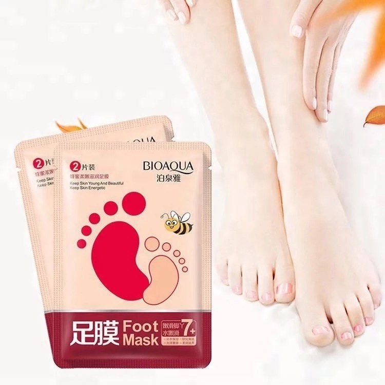 มาส์กเท้า Bioaqua Foot Mask เพิ่มความชุ่มชื้น ผิวเท้าเนียนนุ่มชุ่มชื้น ลดเท้าแตก ผิวชุ่มชื้น