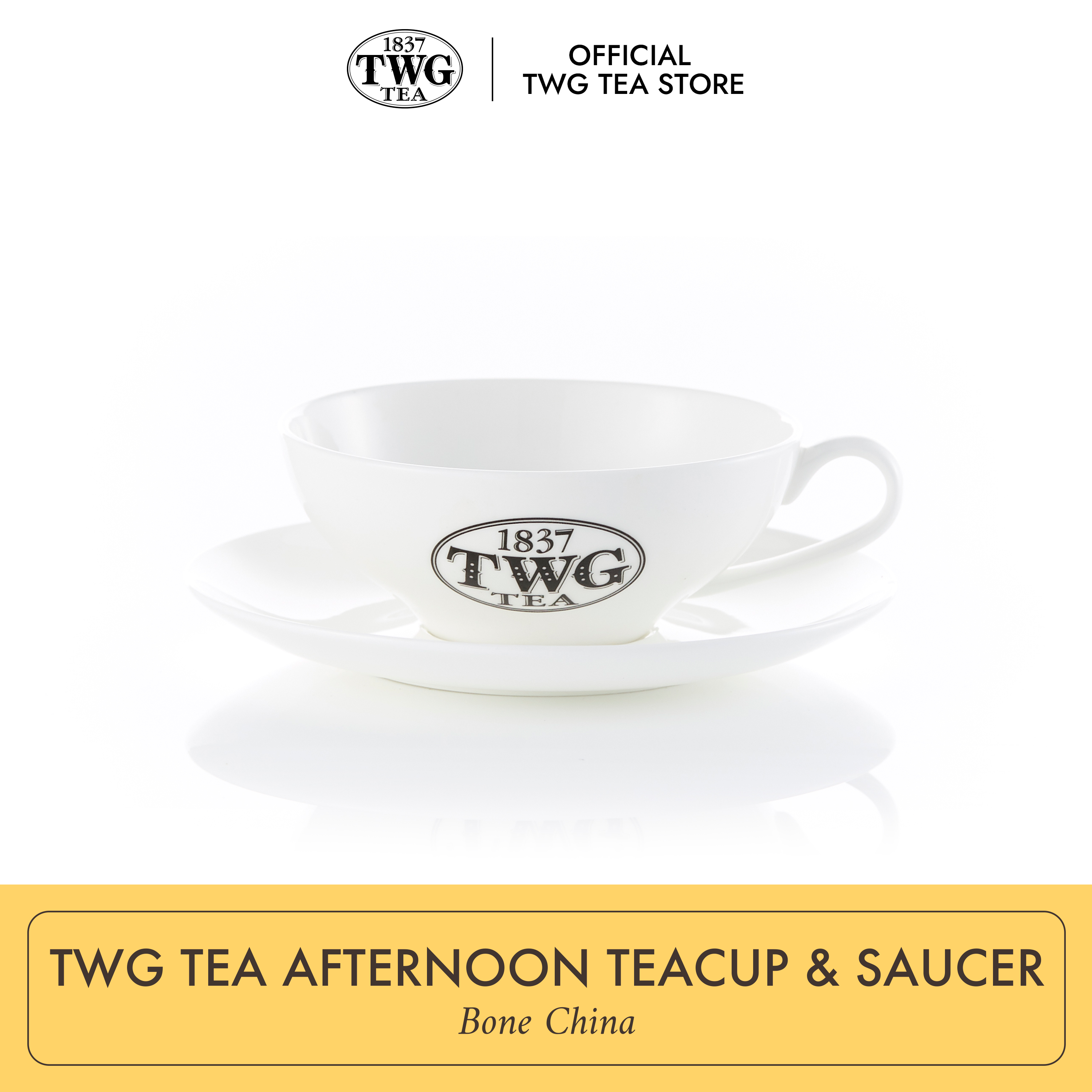 TWG Tea | TWG Tea Afternoon Teacup & Saucer ราคา 1,880 บาท*ส่งฟรี