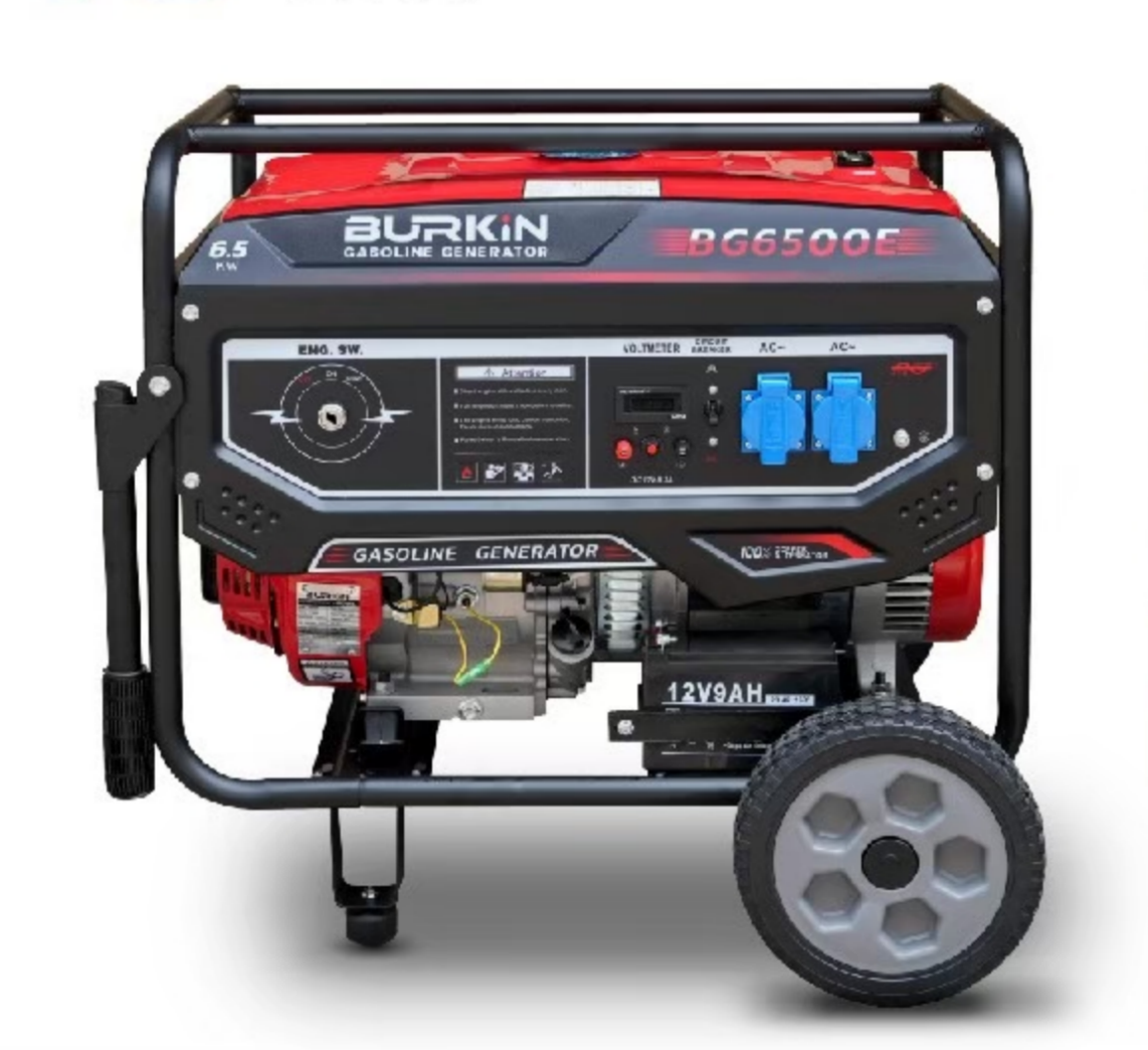 BURKIN 🚚 เครื่องปั่นไฟ รุ่น BG6500E ขนาด 6500วัตต์ 13HP **ทักแชทก่อนกดสั่งซื้อนะคะ** เครื่องยนต์4จังหวะ (กุญแจสตาร์ท/ลานดึงสตาร์ท) ปั่นไฟ GASOLINE OGENERATOR เครื่องกำเนิดไฟ สำรองไฟ