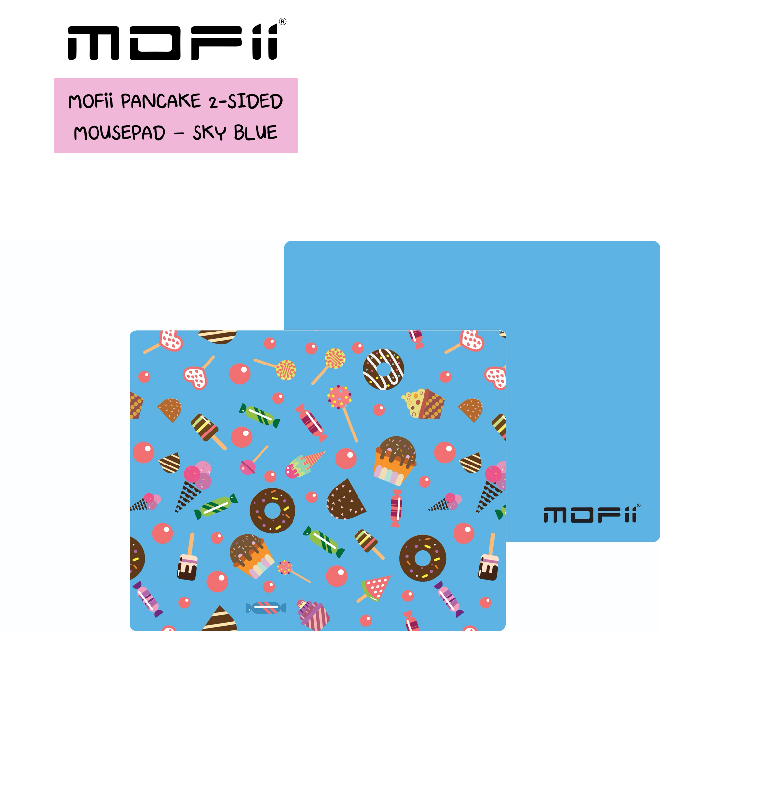 (แผ่นรองเม้าส์2ด้านแบบสั้น) MOFii PANCAKE 2-Sided Small Mouse Pad