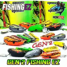 ภาพขนาดย่อของภาพหน้าปกสินค้าเหยื่อตกปลา เหยื่อปลอม กบยาง GEN2 FISHING EZ (รุ่นปรับปรุงใหม่ ชุดตัวเบ็ด FGS+) จากร้าน MonSter Fishing บน Lazada