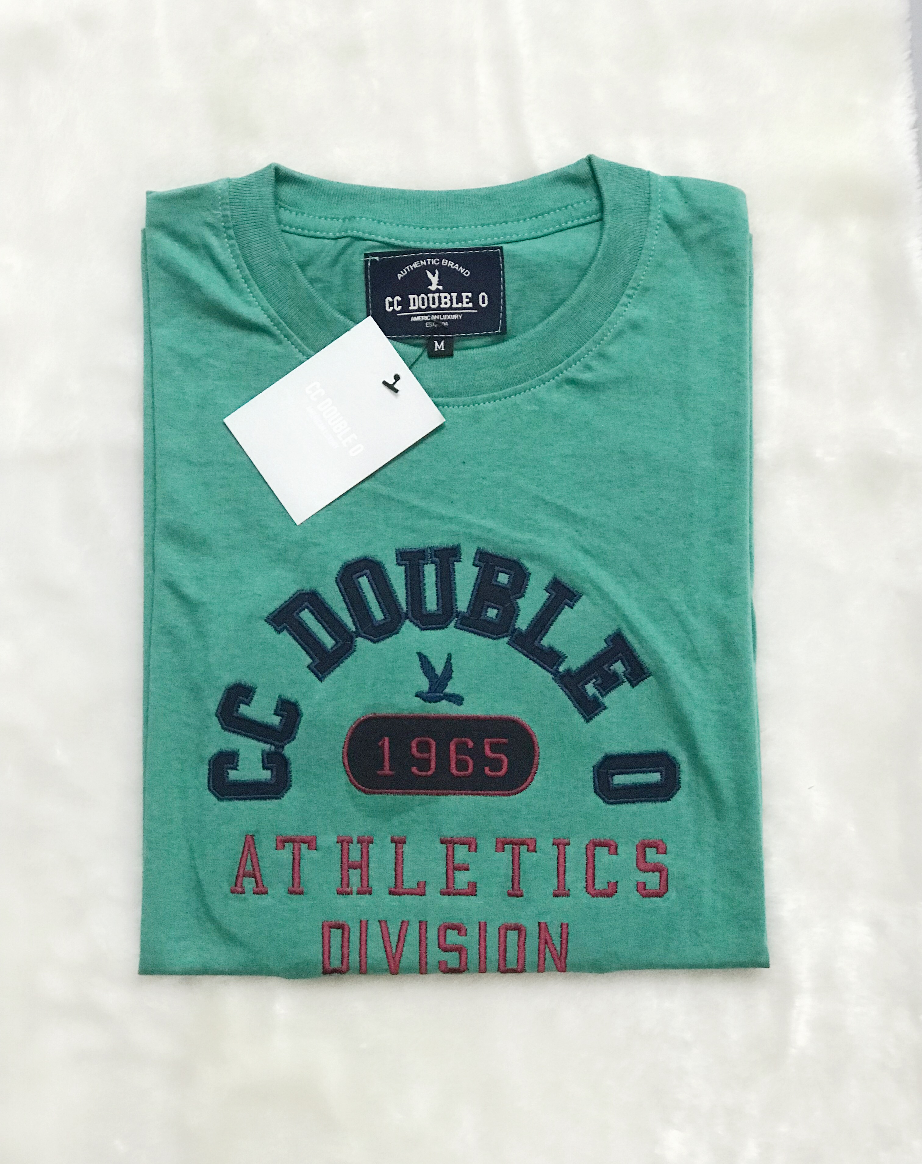 ?เสื้อยืดงานปัก CC-OO ATHLETICS DIVISION 1965 Cotton 100% (SMLXL)