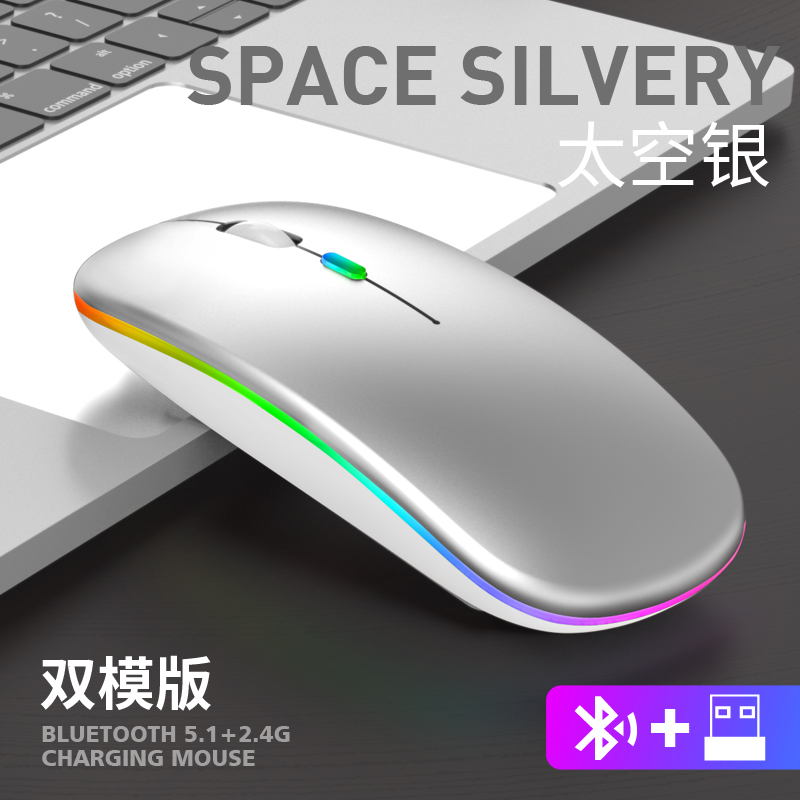 พร้อมส่งจากไทย!Original zone เมาส์เก็บเสียง เงียบไร้เสียง Office 2.4GHz Wireless Silent Mouse RGB Backlight DPI