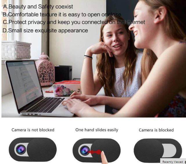 ฝาครอบเว็บแคมแบบ Ultra Thin ปกป้องข้อมูลส่วนบุคคล สำหรับ   Webcam Cover Privacy Protection Shutter Sticker Cover for iPhone Samsung Xiaomi Macbook Laptop Camera Cover