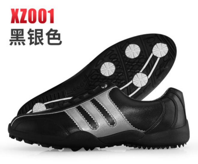 EXCEED รองเท้ากอล์ฟหนัง PGM XZ001 (ดำแถบเงิน)