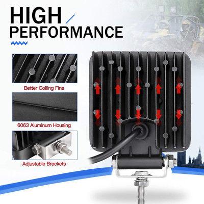 X2 ได้ 2 ชิ้น !! ไฟสปอร์ตไลท์ ไฟรถยนต์ 48W * สว่างสุดยอด เเสงพุ่งเเละกระจาย * ไฟหน้ารถ ไฟท้าย ไฟรถมอเตอร์ไซต์ สำหรับรถยนต์ รถจักรยานยนต์ รถมอเตอร์ไซต์ รถไถ รถตู้ รถบรรทุก รถสิบล้อ เรือ บิ๊กไบค์ ATV เเสงขาว 12V - 24V งานพรีเมี่ยม จำนวน 2 ชิ้น