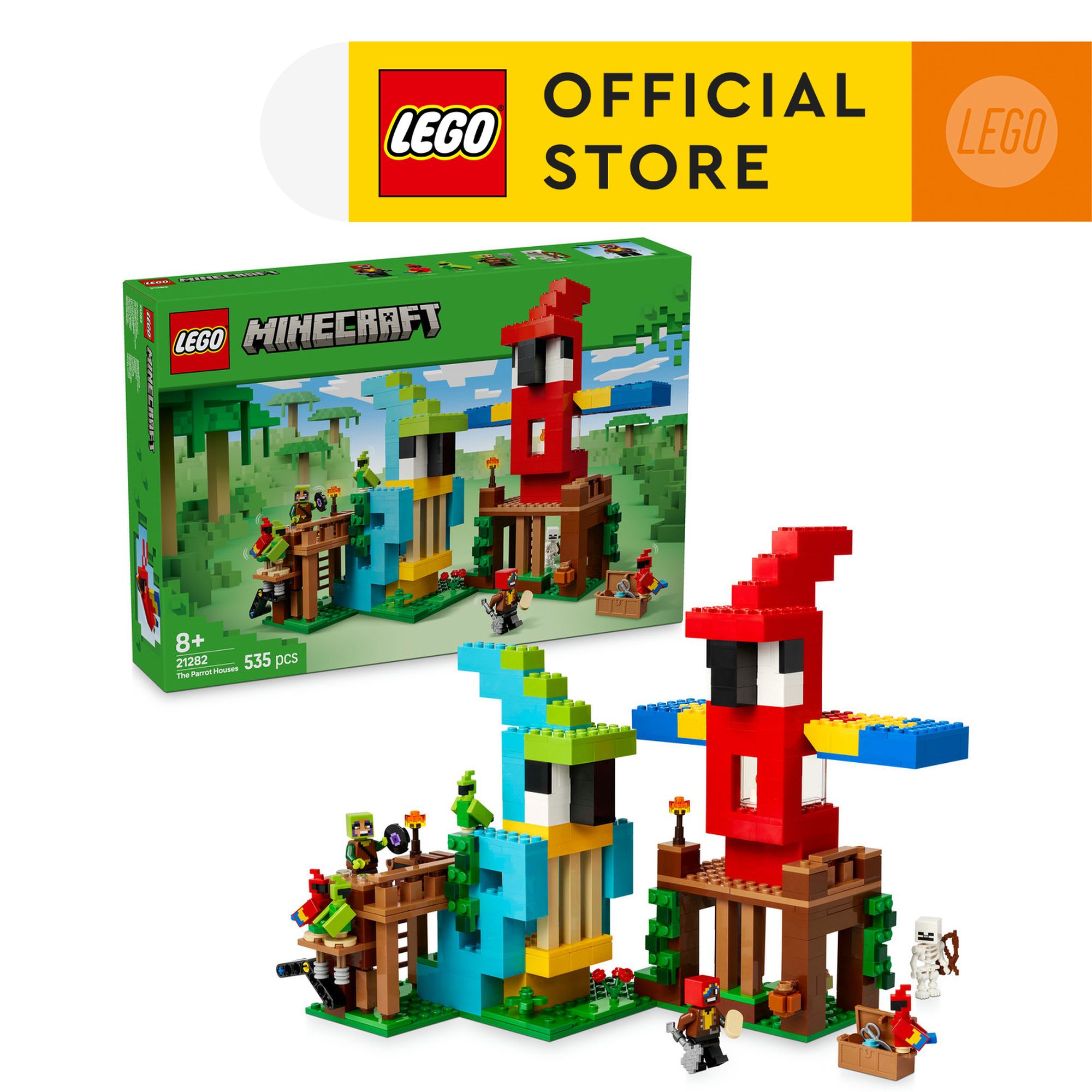*Exclusive Lazada* LEGO Minecraft 21282 The Parrot Houses (535 Pieces),Building Blocks,Kids Toy ราคา 2,841 บาท*ส่งฟรี