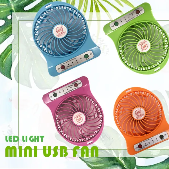 LO HOME พัดลม มินิ แบบพกพา ปรับได้ 3 ระดับ แบบชาร์จไฟ LEDตั้งโต๊ะ จิ๋วแต่แจ๋ว Mini Usb Fanพัดลมตั้งโต๊ะ