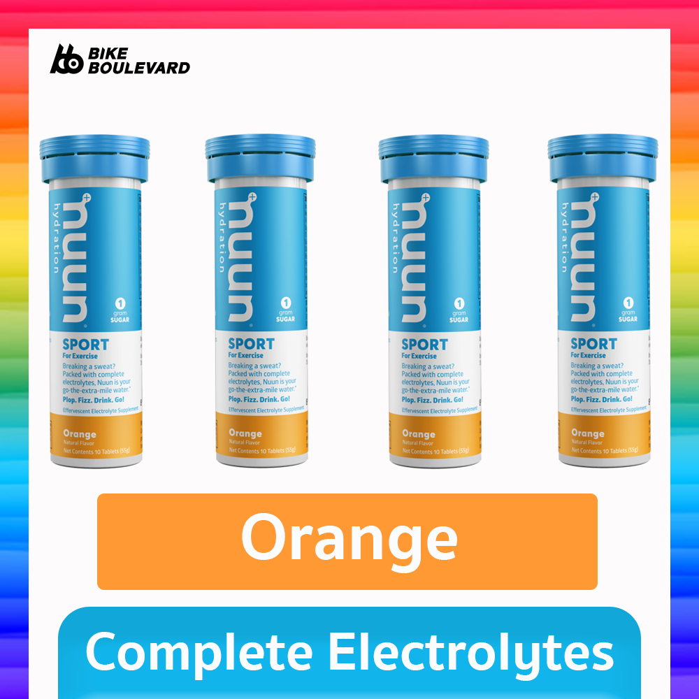 Nuun เครื่องดื่มเกลือแร่ผงอัดเม็ด 4 หลอด ประกอบด้วยรสส้ม 4 หลอด (4 Orange) น้ำตาลเพียง 1 กรัม เหมาะสำหรับนักกีฬา สามารถกันตะคริวได้ ป้องกันกล้ามเนื้ออ่อนแรง อ่อนล้า สินค้าอันดับหนึ่งใน USA