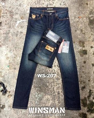 jeans กางเกงยีนส์ขายาว ผู้ชาย เดฟผ้ายืด Skinny Winsman กระดุม หลากรุ่นหลายสี Size 28-36