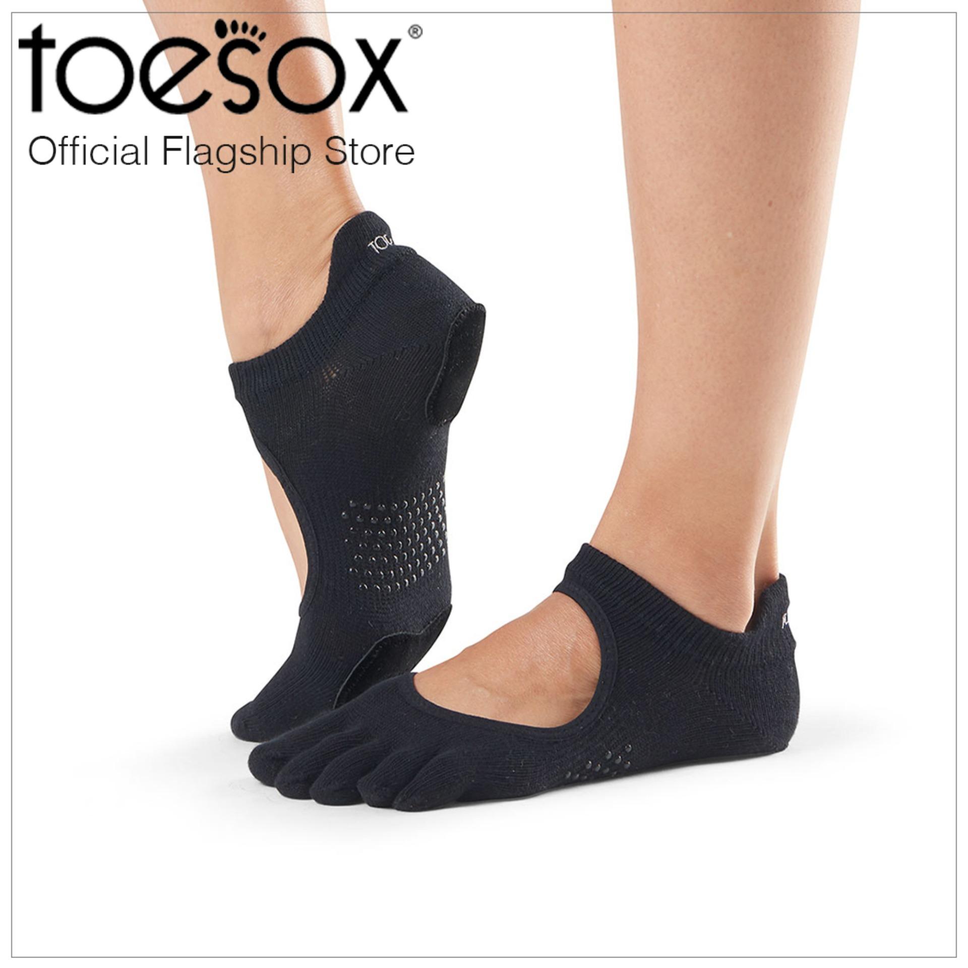 ToeSox โทซอคส์ ถุงเท้าเต้นแยกนิ้วมีแถบหนังใต้จมูกเท้าและส้นเท้า  รุ่น Prima Bellarina ปิดนิ้วเท้า