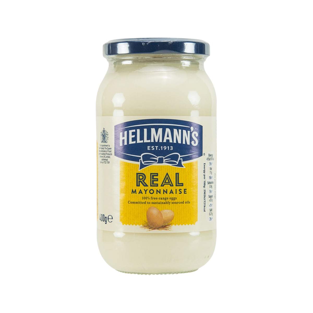 Hellmann's Real Mayonnaise 400g เฮลแมนส์ เรียล มายองเนส ขนาด 400 กรัม (1064)