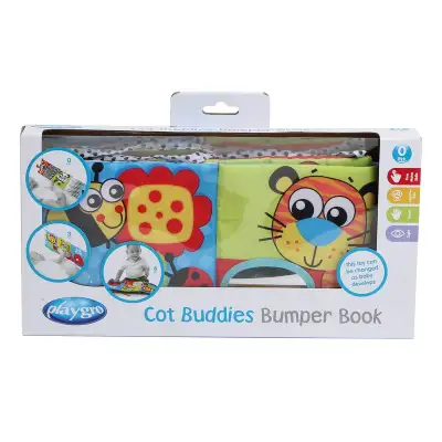 Playgro ของเล่นผ้าเสริมพัฒนาการ Cot Buddies Bumper Book