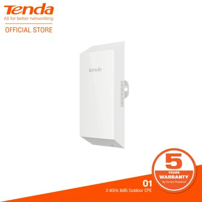 Tenda O1 / Wireless / 2.4GHz 8dBi Outdoor Point to Point CPE / 500m 11n (ประกันศูนย์ไทย 5 ปี)