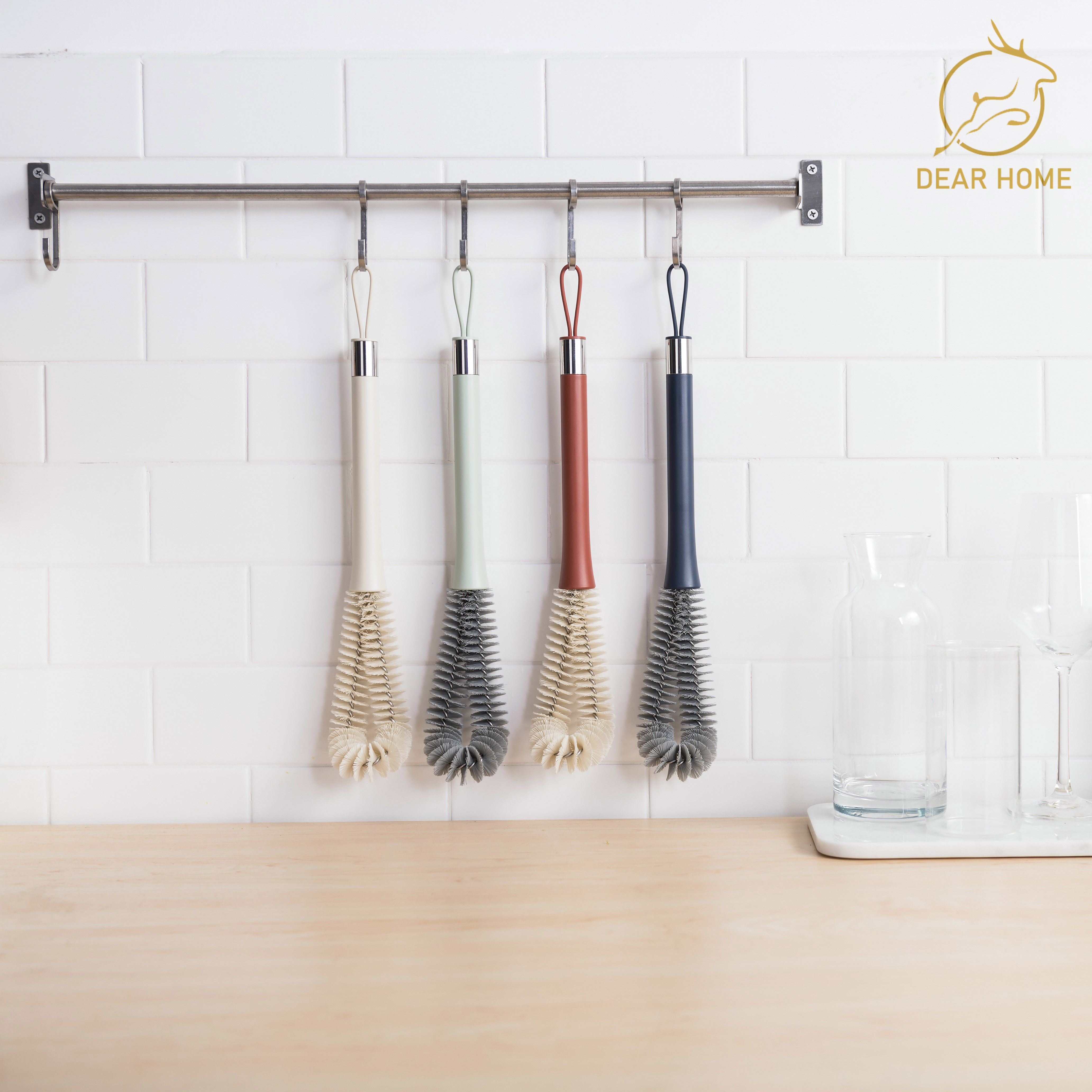 Dear Home แปรงล้างขวดด้ามยาว ทำความสะอาดแก้วน้ำ แปรงใช้ในครัว แปรงล้างขวดน้ำ แปรงขวด แปรงล้าง แปรงทำความสะอาดขวดน้ำ แปรงงล้าง แปรงทำความสะอาดขวดน้ำ แปรง