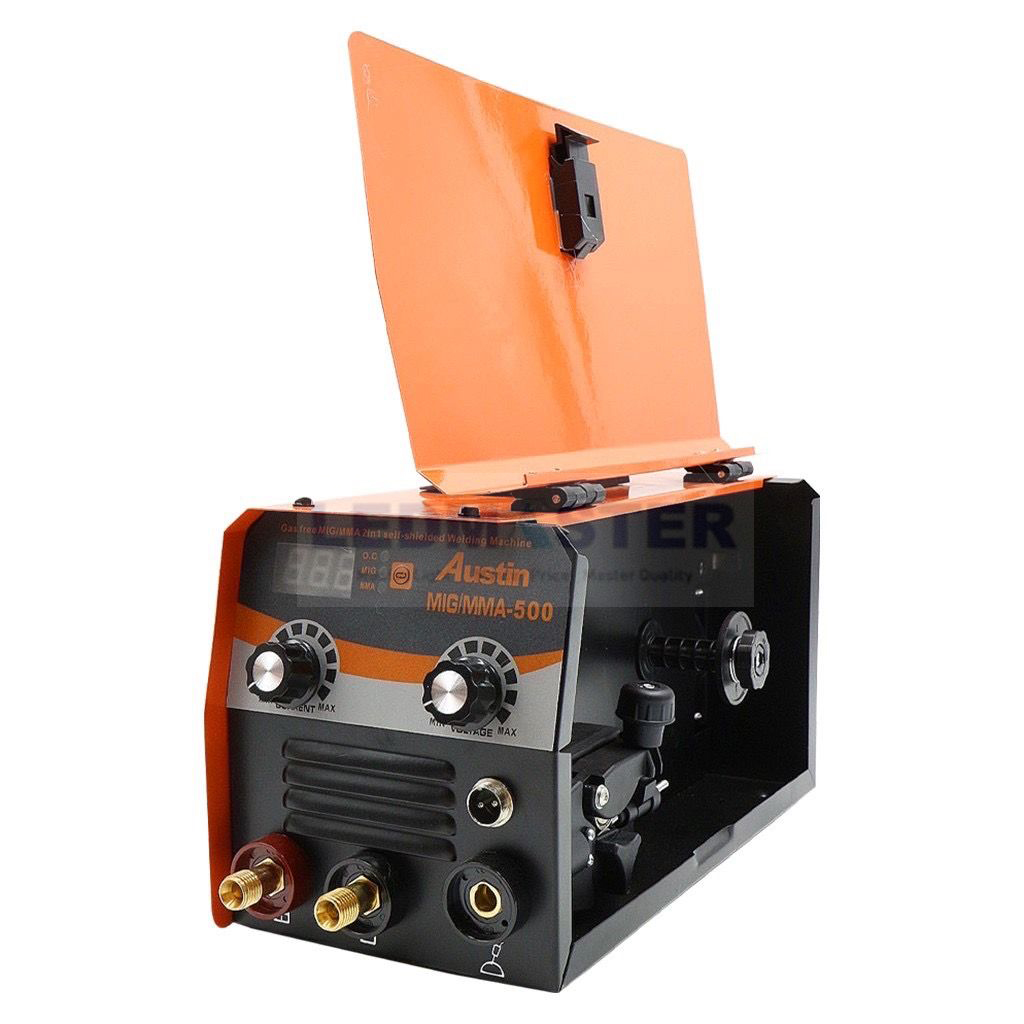 ราคาโละสต็อค ตู้เชื่อม 2 ระบบ austin mig 500 + ลวดฟลักซ์คอร์เชื่อมได้โดยไม่ต้องใช้แก๊ส ไฟแรง คงที่เสถียร เชื่อมนิ่ม เชื่อมได้เรียบสวยใช้ง่ายที่สุด สำหรับมือใหม่ เสียบปลั๊กไฟบ้านเชื่อมได้ทันที
