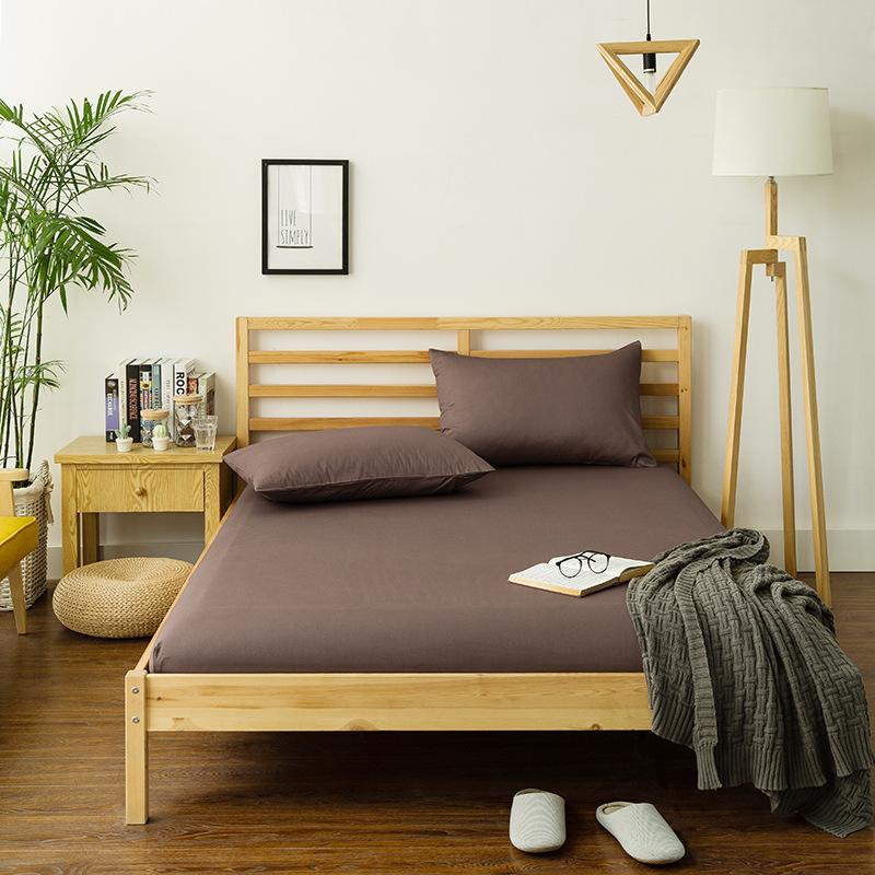 ผ้าปูที่นอน ผ้าปูที่นอนสีพื้น ผ้าปูที่นอนกันฝุ่น รัดมุม 360 ํ ขนาด 3.5 F / 5F / 6F