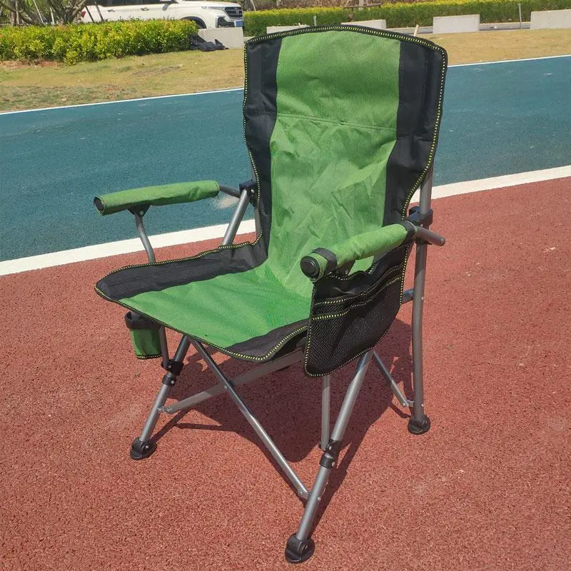 เก้าอี้ปิคนิค ขนาดใหญ่ นั่งสบาย เก้าอี้พับ เก้าอี้สนาม เก้าอี้ผ้าใบ เก้าอี้แบบมีที่วางแขน ช่องใส่ขวดน้ำ พร้อมที่เก็บของ