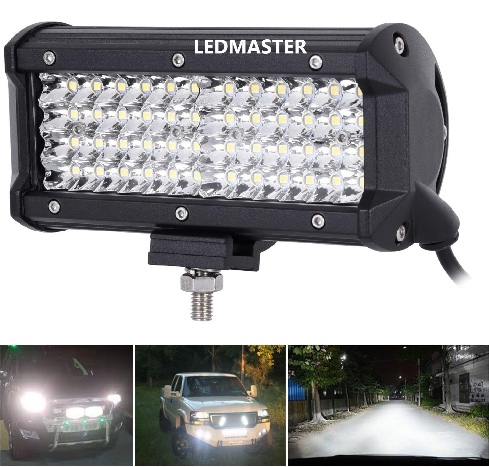 Super Bright สว่างตาเเตก !! ไฟสปอร์ตไลท์รถยนต์ 144W ไฟหน้ารถ ไฟท้าย 12V-24V รุ่น LED COMBO SPOT BEAM สำหรับอะไหล่รถ อุปกรณ์รถยนต์ รถสิบล้อ รถบรรทุก รถ Jeep ATV เรือประมง เรือยอชท์ รถบรรทุก รถสิบล้อ เเสงขาว งานพรีเมี่ยม จำนวน 1 ชิ้น