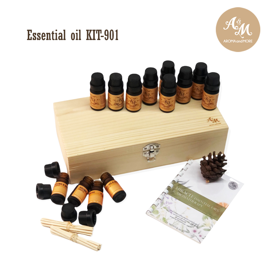 Aroma&More Essential Oil Kit -for starter with Variety of 9 essential oils ราคา 2,229 บาท*ส่งฟรี