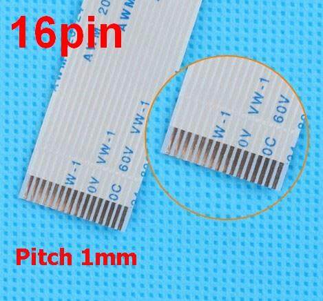 สายแพร Pitch 1.0mm ยาว 20cm TYPE-B Flexible Flat Cable FFC 6pin, 8pin, 4pin,10pin, 12pin, 14pin, 16pin, 18pin, 20pin, 24pin, 26pin, 30pin, 32pin AWM