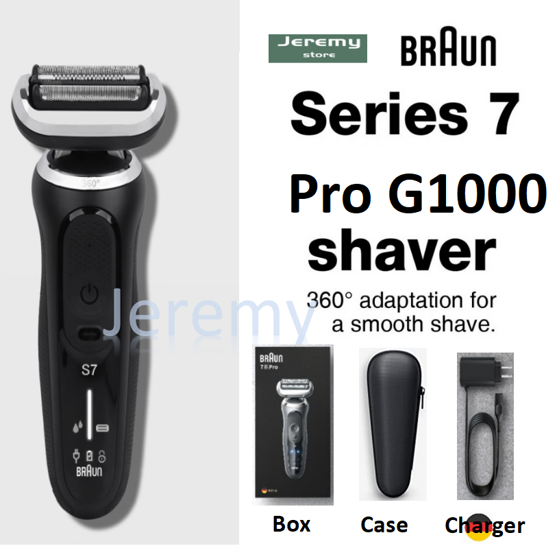 Braun Electric Shaver for Men, Series 7 G1000 Powerful Motor Fast Shaveing Rechargeable, Wet & Dry and Travel Case ราคา 6,000 บาท*ส่งฟรี