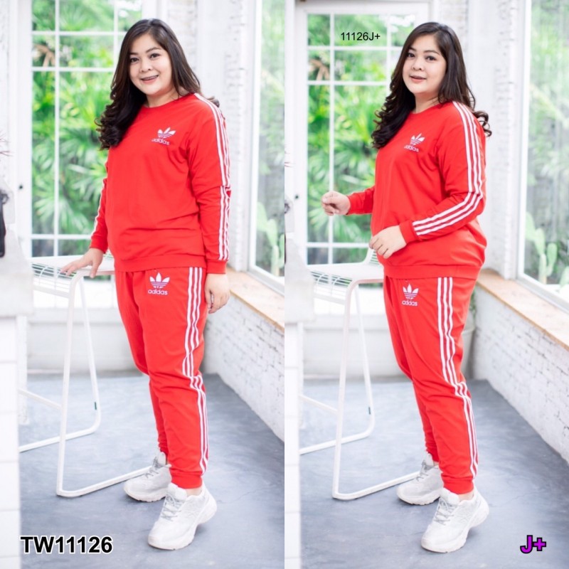 Set #BigSize เสื้อแขนยาว+กางเกงขายาว สกรีน TT11126