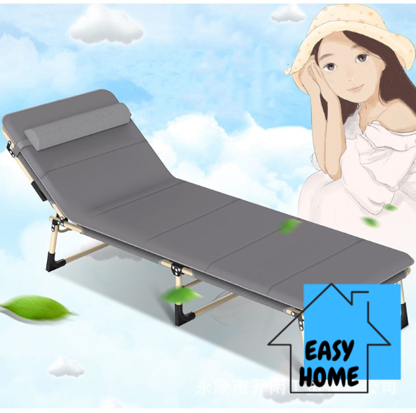EASYHOME ปลีก/ส่ง E171 เก้าอี้ปรับเอนนอน เก้าอี้แคมป์ปิ้ง เก้าอี้กางเต้นท์ เตียงพับเก็บได้ เตียงเสริม พับเก็บง่าย
