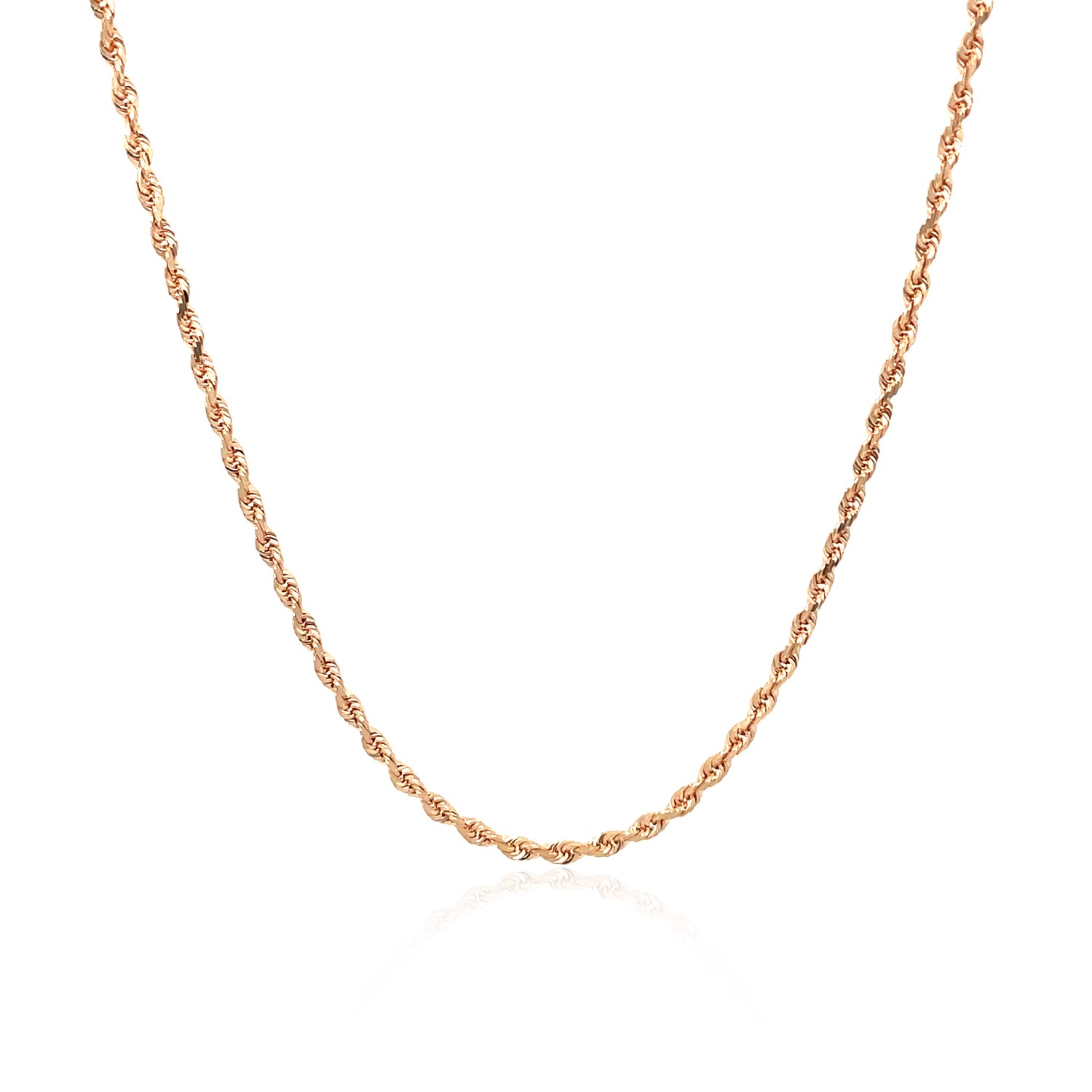 Nathalias NY Solid Diamond Cut Rope Chain in 14k Rose Gold (1.5mm) ราคา 19,900 บาท*ส่งฟรี