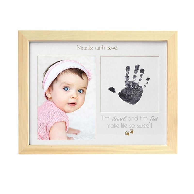 ทารกแรกเกิดHandprint Footprintกรอบรูปเด็กวันเกิดKeepsake Photoเครื่องประดับ54DA hot sell jkyfif