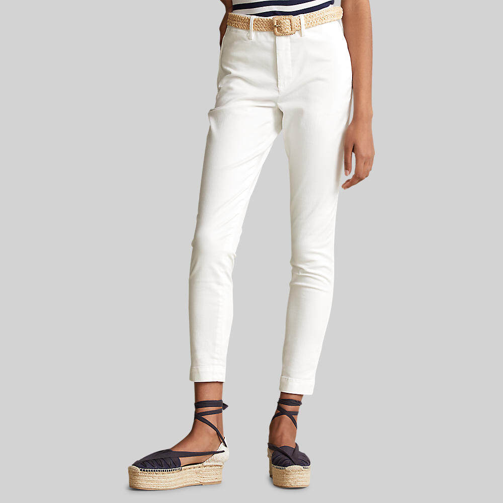 Polo Ralph Lauren กางเกงขายาวผู้หญิง รุ่น WMPOPNTNDL20004 สี 100(WHITE)