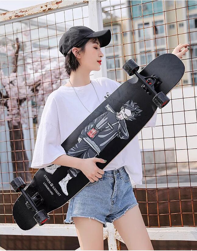 Skateboard ลองบอร์ด Longboard Skateboard (ฟรี! กระเป๋าและอุปกรณ์ครบชุด) ส่งจากไทย3 วันได้รับของ กระดานยาวสเก็ตบอร์ดมืออาชีพ เริ่มต้นผู้ใหญ่วัยรุ่น