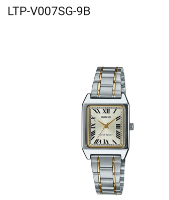 Casio แท้100% รุ่น LTP-V007SG-9B นาฬิกาผู้หญิง สายสแตนเลส