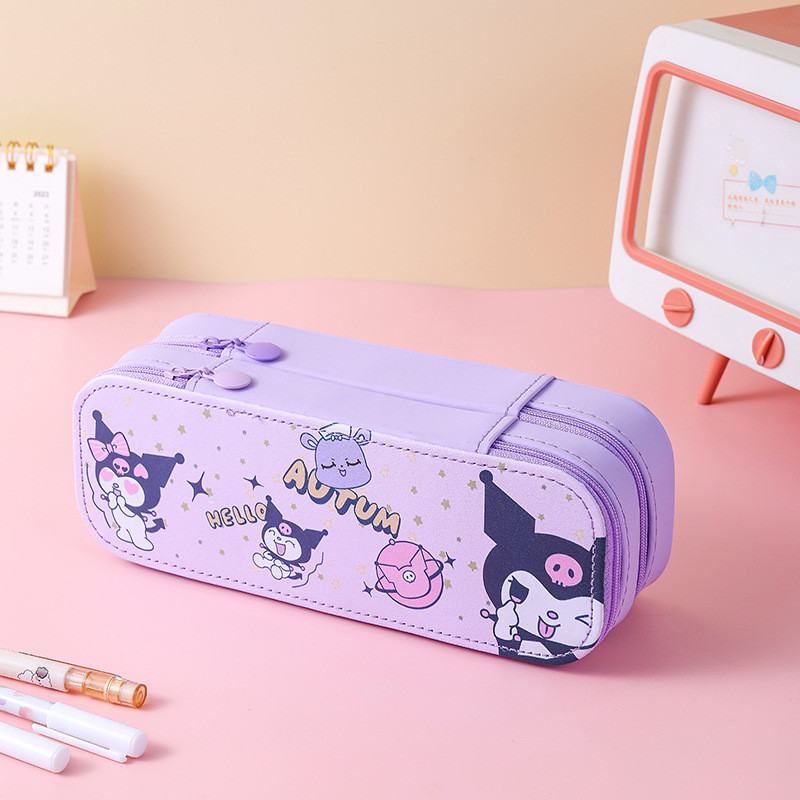 【Sabai_sabai】COD กระเป๋าเครื่องเขียน กระเป๋าดินสอ พื้นที่จัดเก็บ 5 ชั้น ความจุสูง น่ารัก ลายการ์ตูน