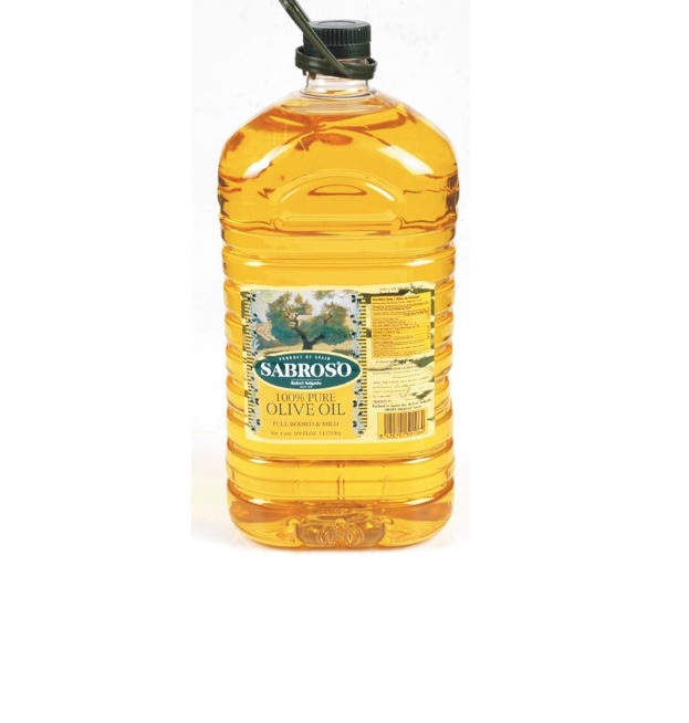 น้ำมันมะกอก Sabroso ขนาด 5 ลิตร 100% Pure ซาโบรโซ ขวดพลาสติก