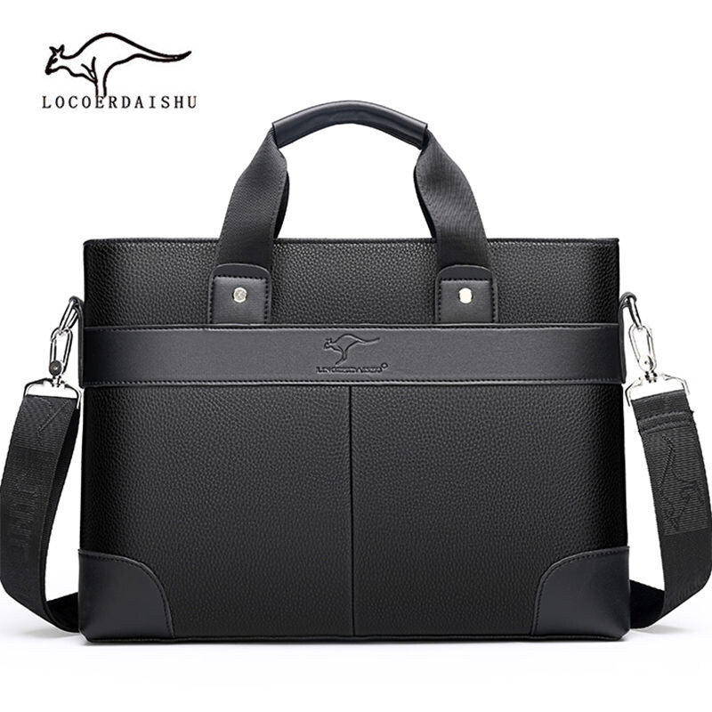 กระเป๋าเอกสารหนังผู้ชายธุรกิจถุงแล็ปท็อปที่มีคุณภาพสูงกระเป๋าถือกระเป๋า messenger