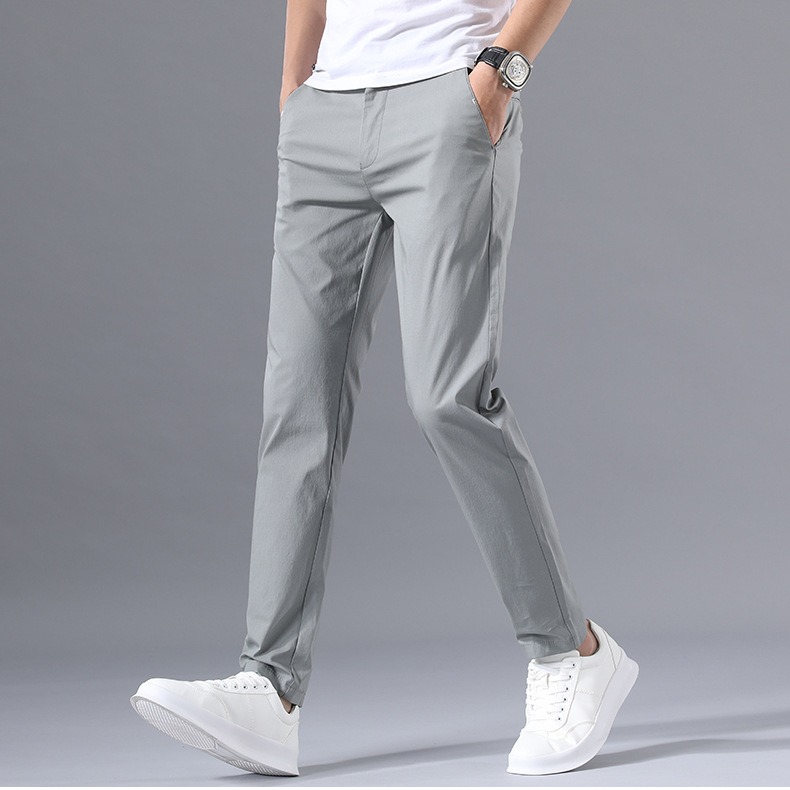 Mno.9 Chino Pants Slim Men 9118 กางเกงชิโน่ชาย กางเกงชิโน กางเกงชายขายาว เอวยางยืดเข็มขัด กางเกงใส่ทำงาน กางเกงขายาวผช กางเกงผู้ชาย korea